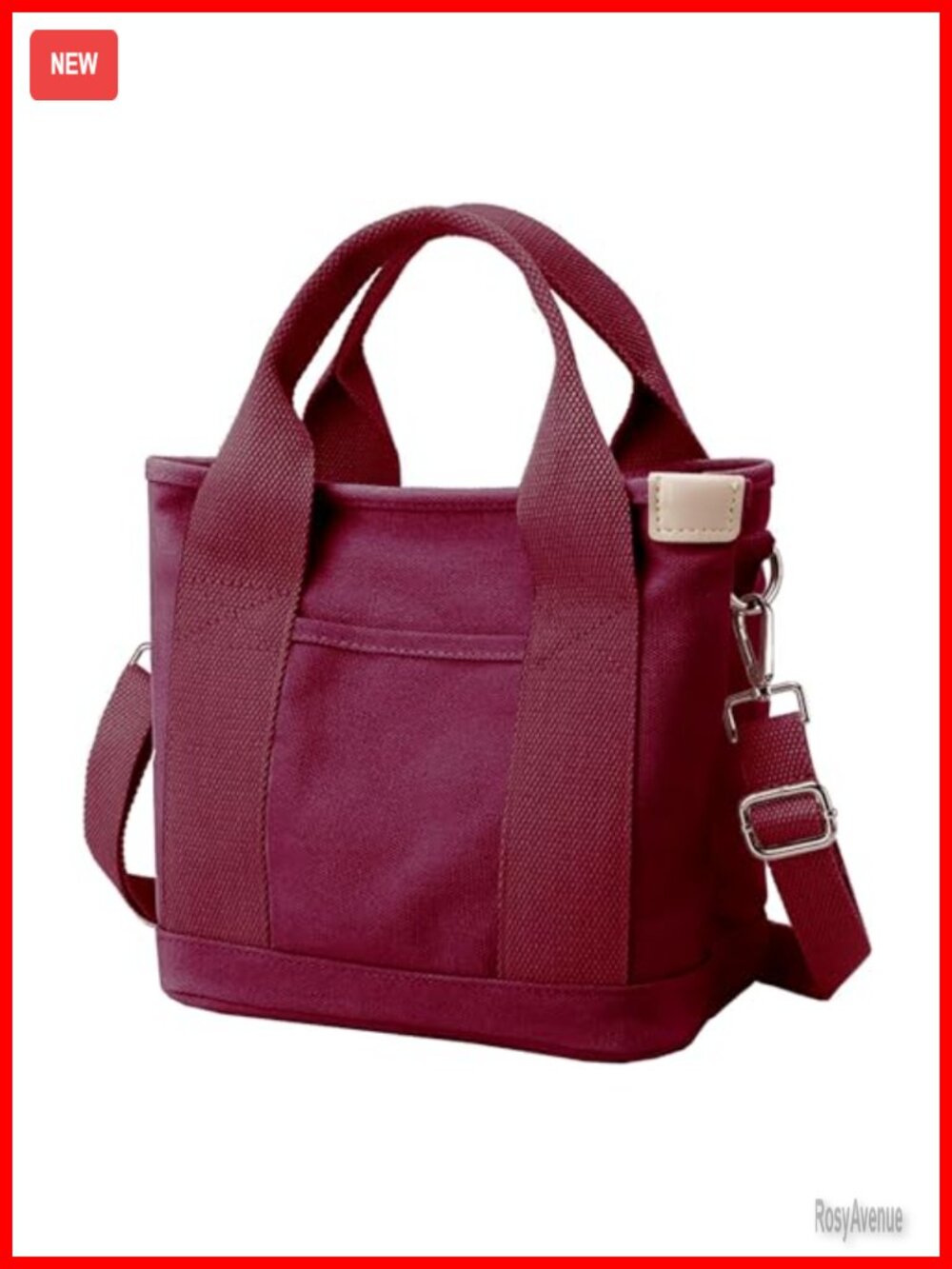 Canvas Tote Bag for Women Small Crossbody Purse with Zipper Pockets Shoulder